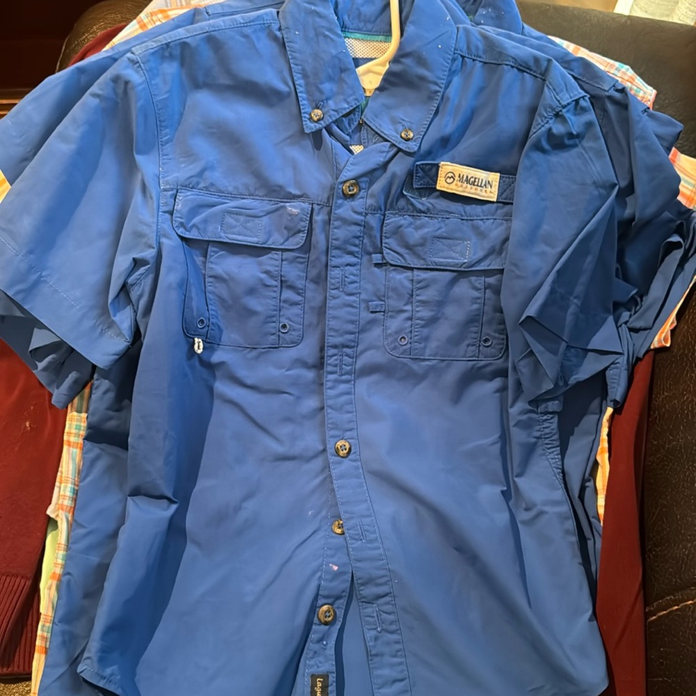 Magellan dry fit button up short sleeve